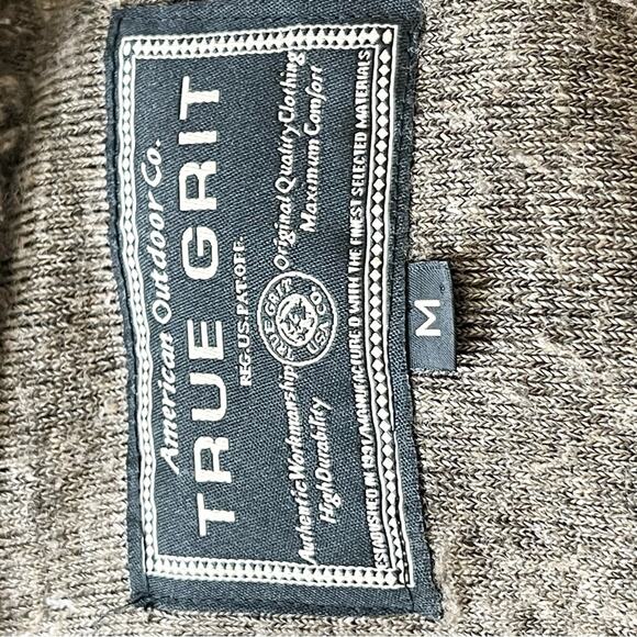 True Grit Teddy Jacket Faux Fleece Button Front Pockets Lightweight size M Brown - Picture 6 of 8